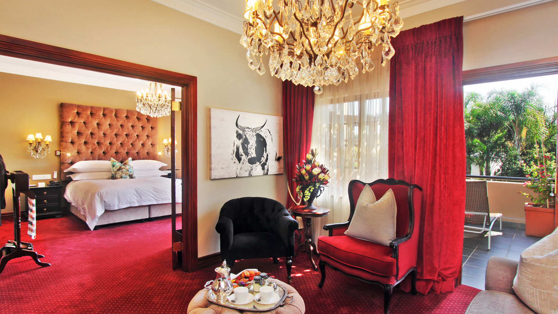<p>Spacious and sumptiously decorated, first floor suite with balcony&nbsp;</p>