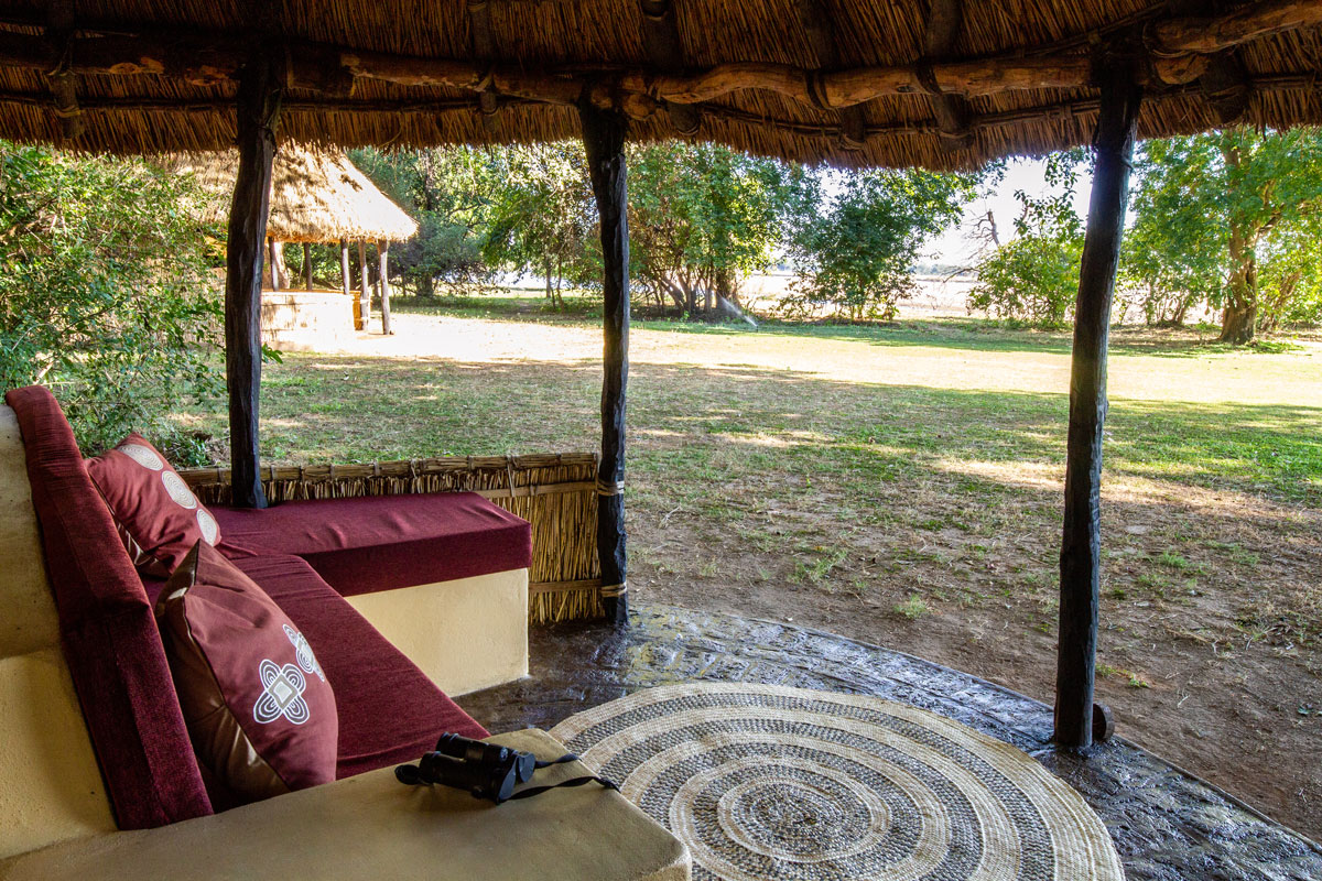 <p>Shady terrace with comfortable seating for stay at home game or bird watching</p>